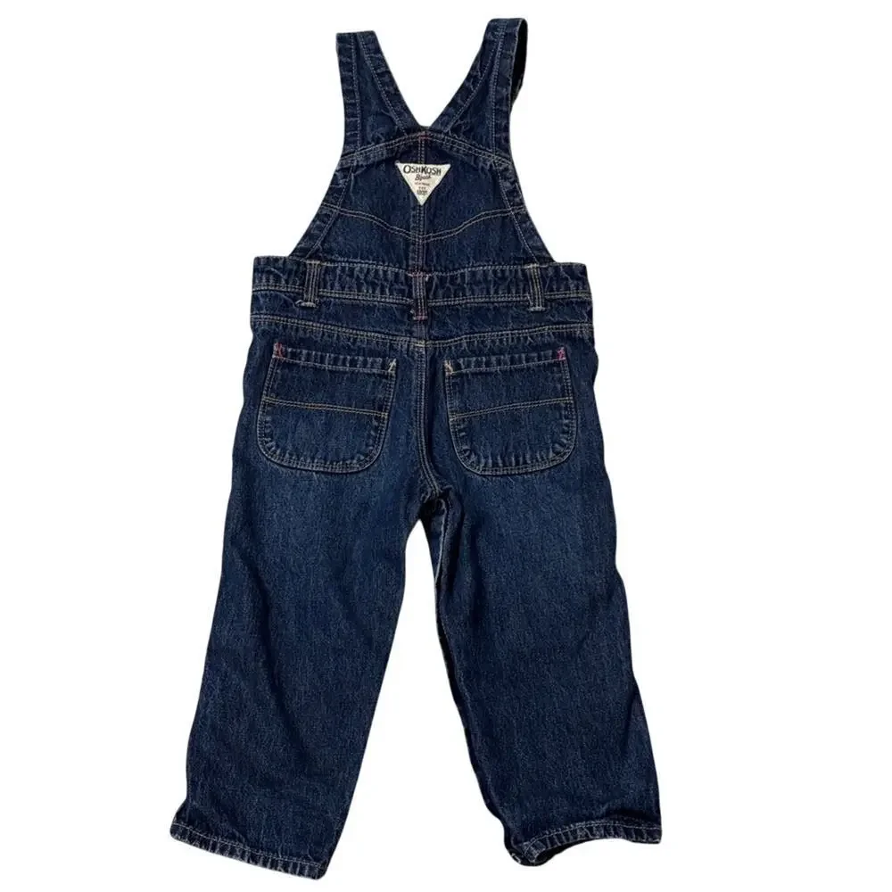 Vintage Oshkosh Girls 24 months Denim Overalls